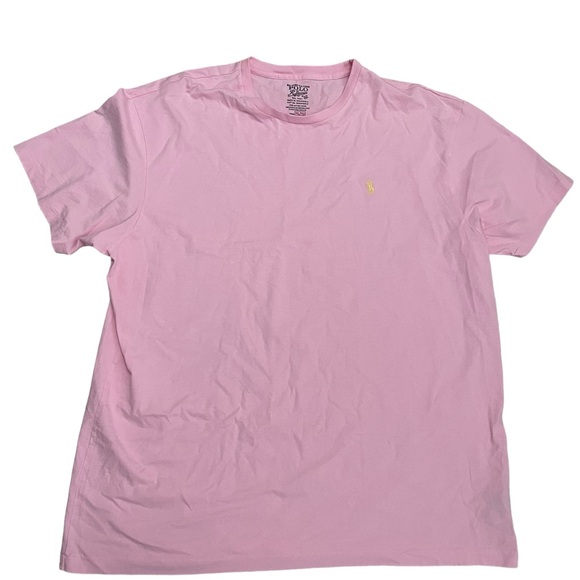 Polo Ralph Lauren Mens Extra Large Basic T-Shirt Pink 100% Cotton Short Sleeve - Picture 1 of 7